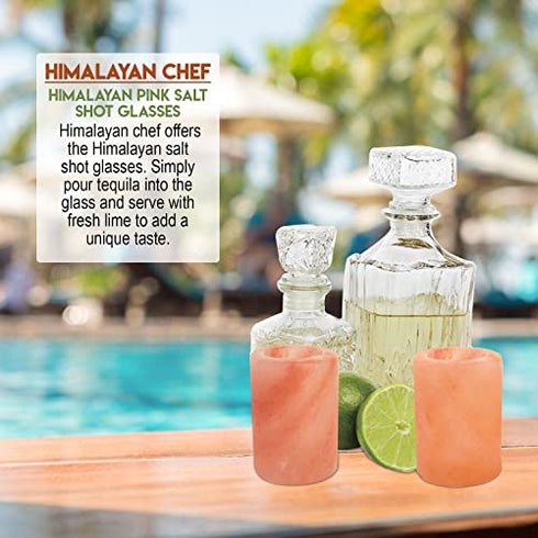Pink Salt Shot Glasses 1.3 lbs | HIMALAYAN CHEF